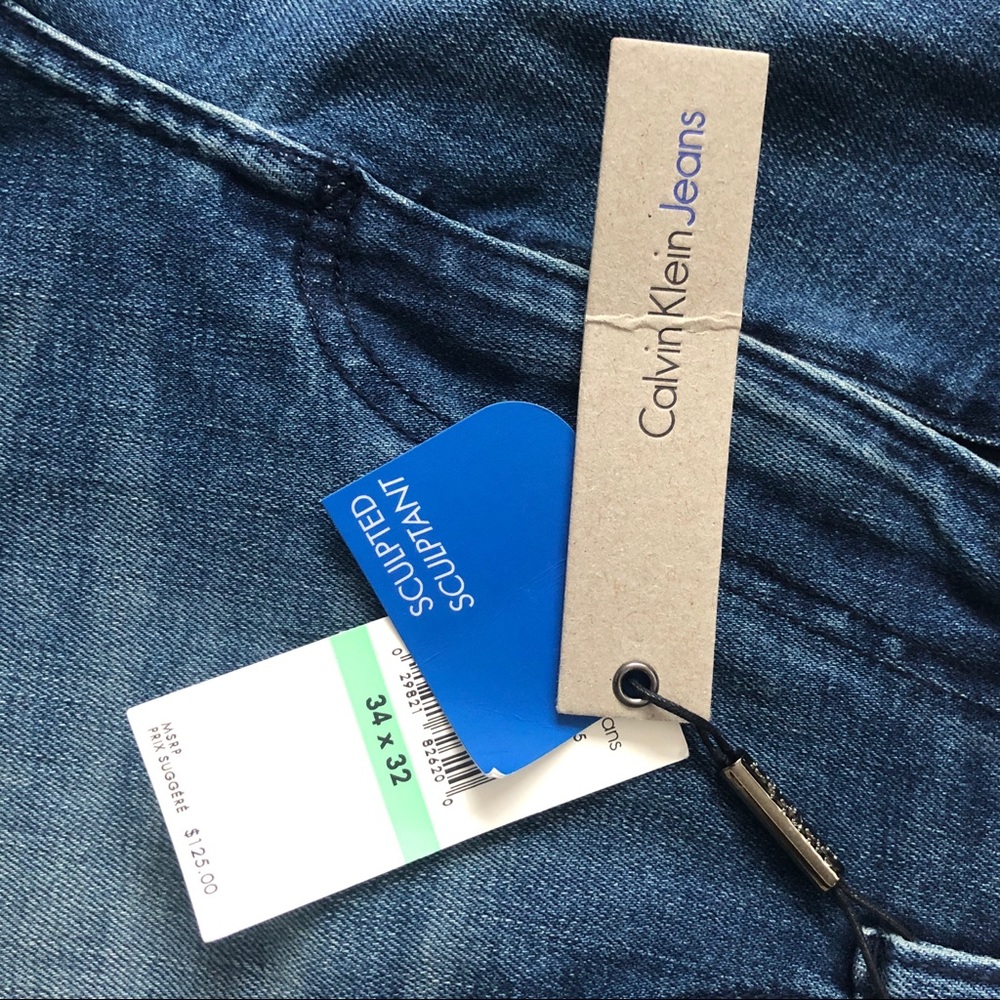 NWT Calvin Klein Jeans Dark Wash 34x32 - Picture 5 of 8